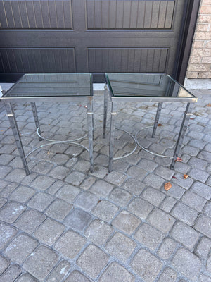 Pair of Mirrored Side Tables