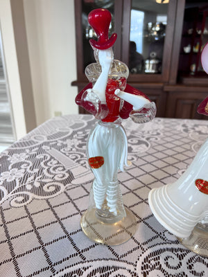 Pair of New Arte 90 Murano Glass 'Dancing Hat Couple'
