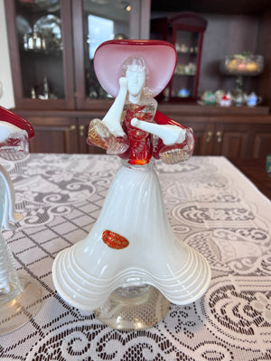Pair of New Arte 90 Murano Glass 'Dancing Hat Couple'