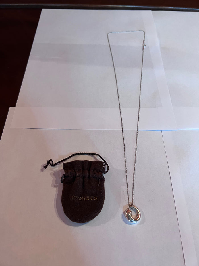 Tiffany & Co. Elsa Peretti Eternal Circle Necklace in Sterling Silver 925