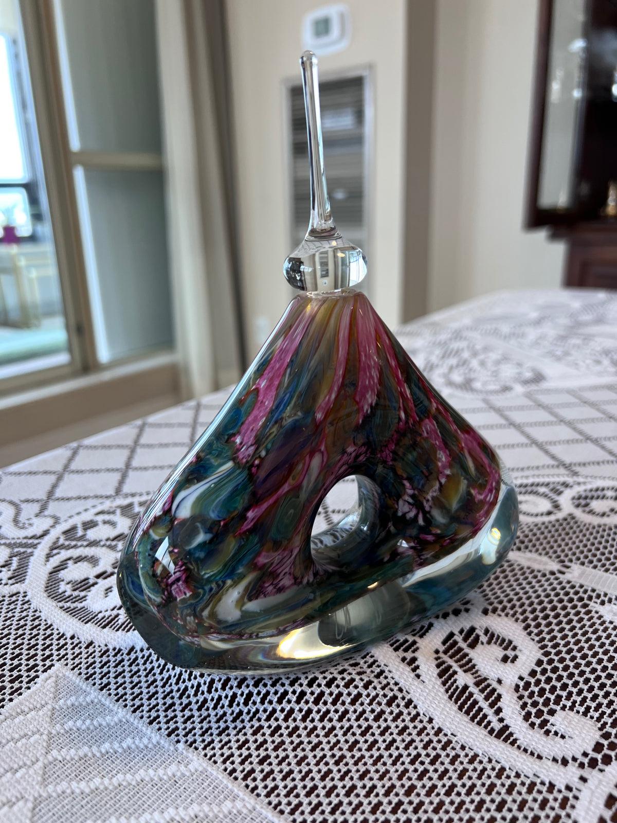 Robert Eickholt Signed Art Glass Perfume Bottle