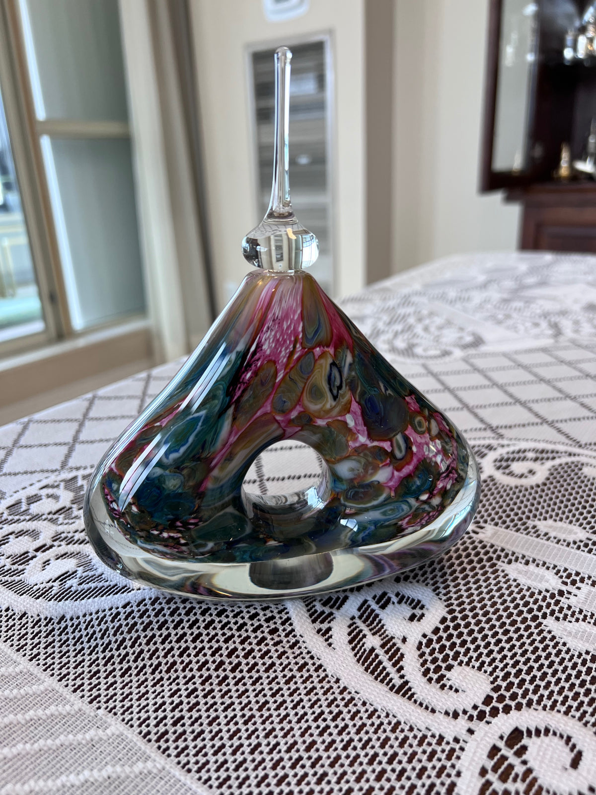Robert Eickholt Signed Art Glass Perfume Bottle