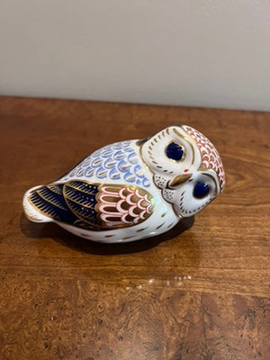 Royal Crown Derby Imari Owl Paperweight
