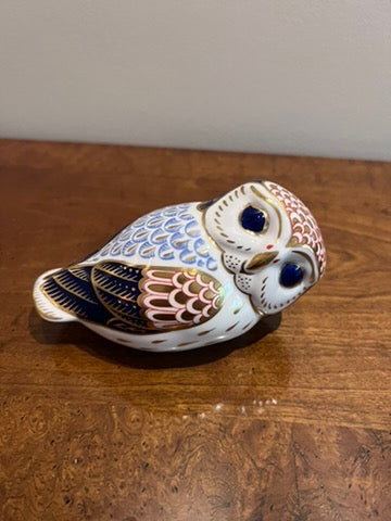 Royal Crown Derby Imari Owl Paperweight