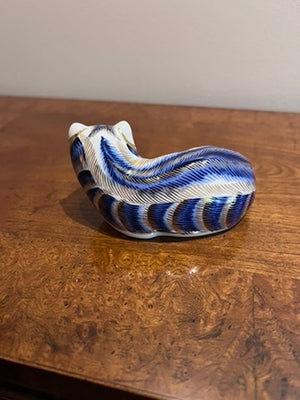 Royal Crown Derby Blue Arctic Fox Paperweight