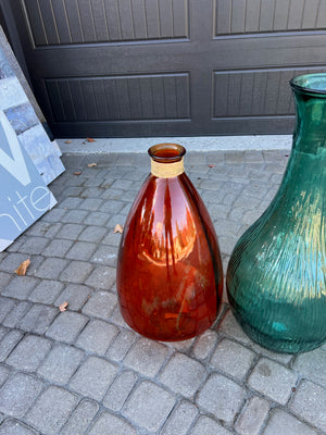 3 Glass Floor Vases Lot