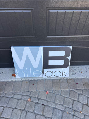 2pc Wall Art- White & Black