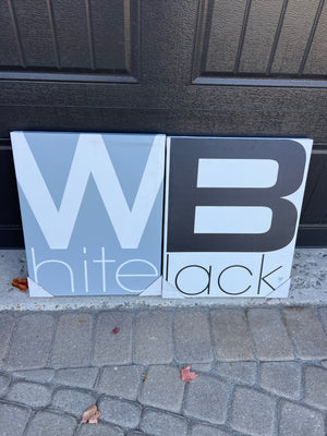2pc Wall Art- White & Black