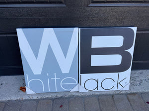 2pc Wall Art- White & Black