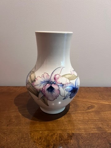 Moorcroft White Orchid Vase