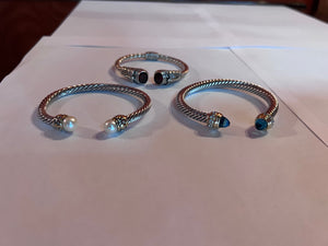 3 Women's Sterling Silver Bracelets Lot