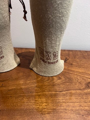 2 John Somers Pewter Wine Goblets
