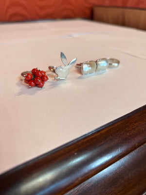 3 Sterling Silver Rings + Pair of Sterling Silver Cufflinks Lot