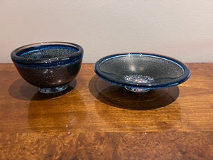 2 Small Kosta Boda "Cosmos" Crystal Bowls by B. Vallien