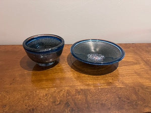 2 Small Kosta Boda "Cosmos" Crystal Bowls by B. Vallien