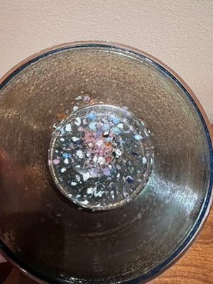 2 Small Kosta Boda "Cosmos" Crystal Bowls by B. Vallien