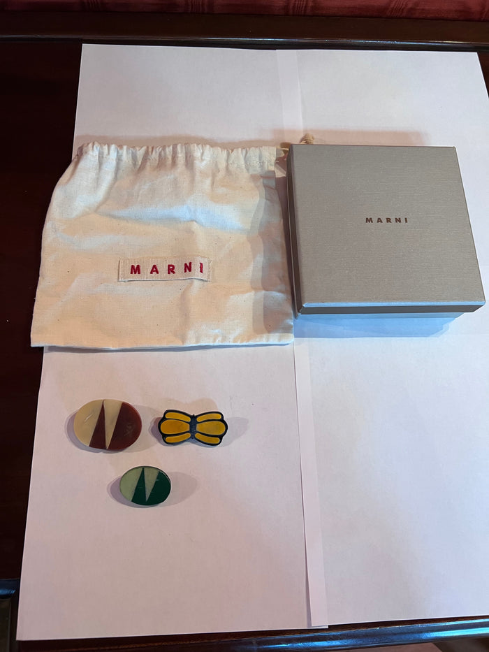 'Marni' Enamel Brooch- Lot of 3