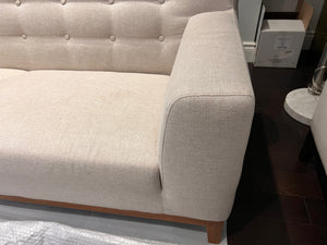 Beige Structube Upholstered Tufted Sofa