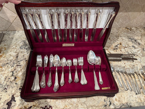 Community Silverplate Flatware Set with Box- Service for 10