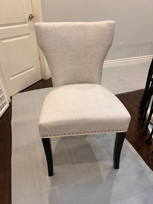 4 Beige/Cream Chairs (*condition noted)