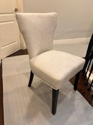 4 Beige/Cream Chairs (*condition noted)