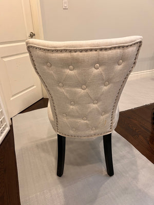 4 Beige/Cream Chairs (*condition noted)