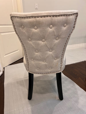 4 Beige/Cream Chairs (*condition noted)