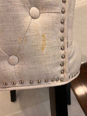 4 Beige/Cream Chairs (*condition noted)