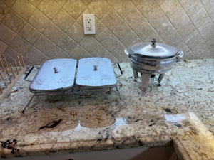 2 Vintage Chafing Dishes Lot