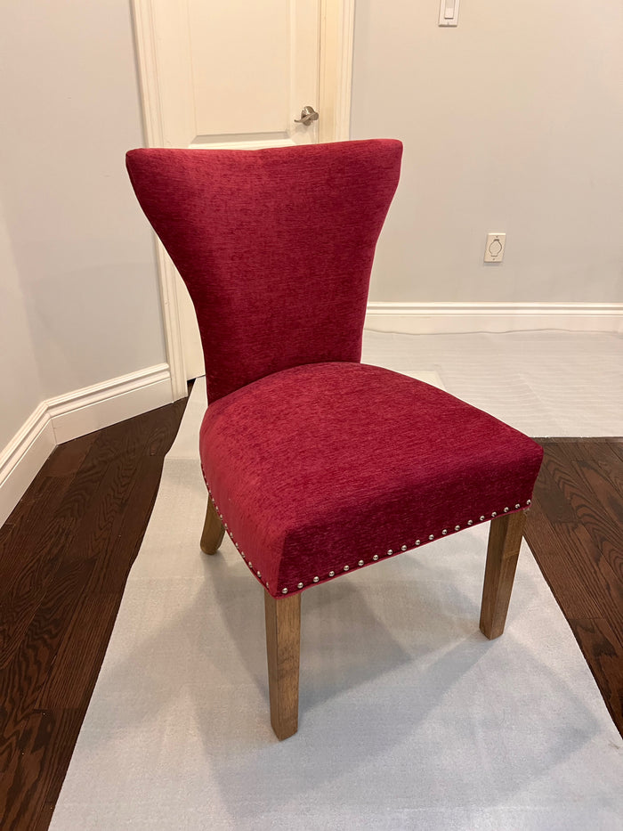 4 Pink Chairs w/Nailhead Trim