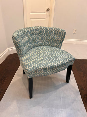 2 Aqua Blue Accent Chairs