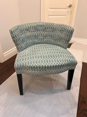 2 Aqua Blue Accent Chairs