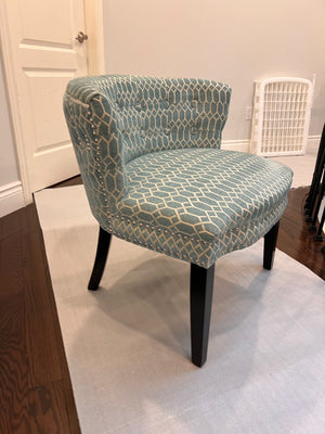 2 Aqua Blue Accent Chairs