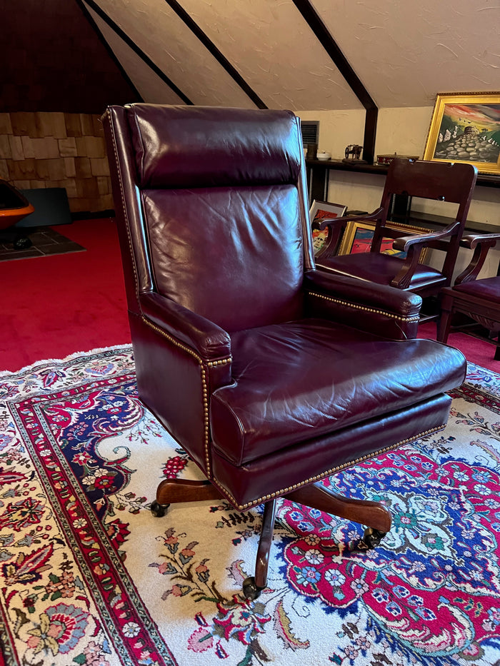Montgomery Furniture Company Red Leather Executive Office Chair