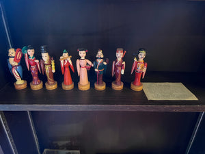 'The Eight Immortals' Oriental Wood Figurines