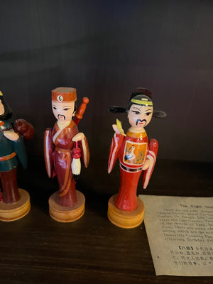 'The Eight Immortals' Oriental Wood Figurines