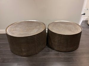 2pc Offset Metal Coffee Table