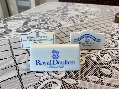 3 Royal Doulton Dealer Signs