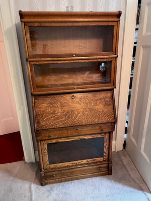 Antique Barrister Secretary Desk
