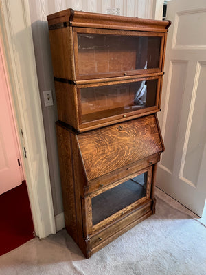 Antique Barrister Secretary Desk