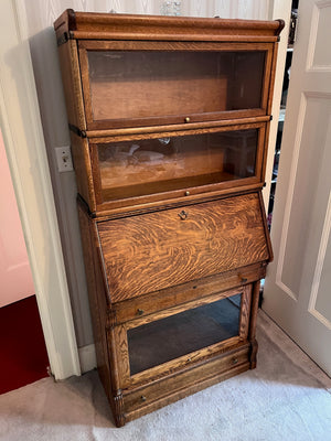 Antique Barrister Secretary Desk