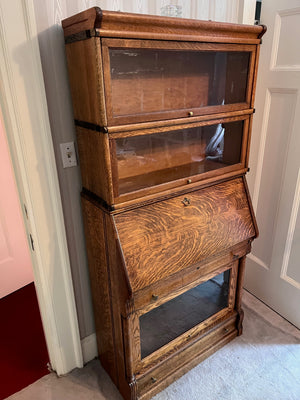 Antique Barrister Secretary Desk