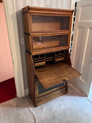 Antique Barrister Secretary Desk