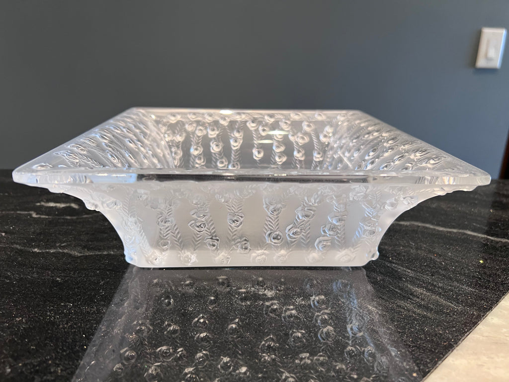 Vintage Lalique France “Roses” Bowl, Model # 10-407