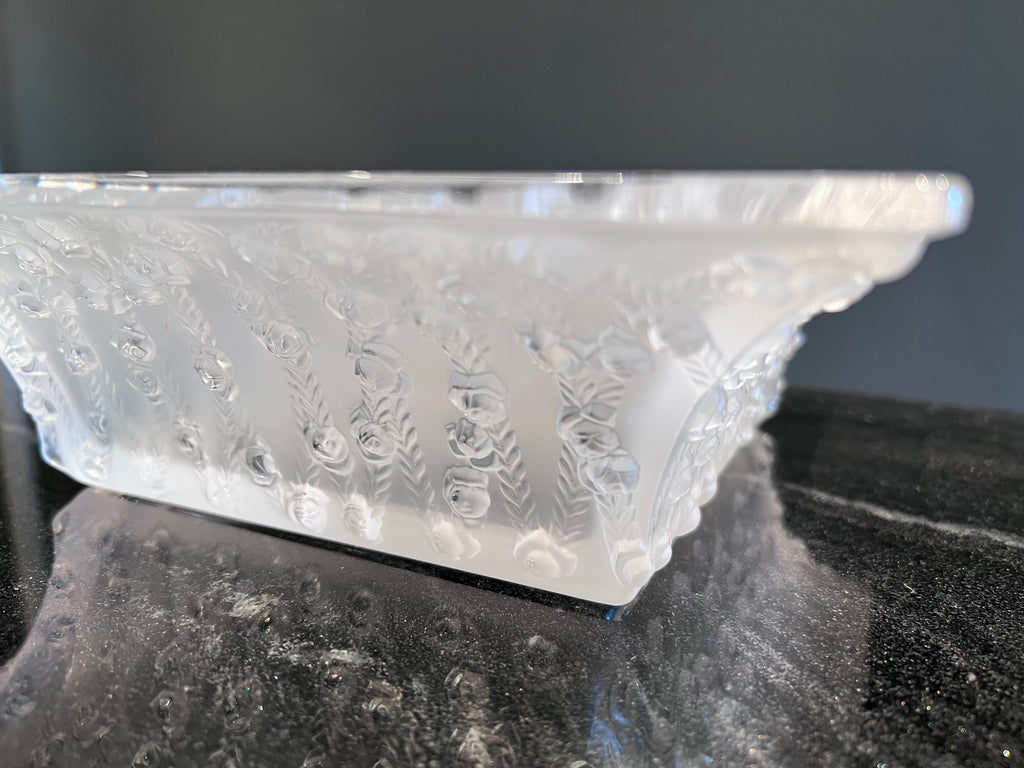 Vintage Lalique France “Roses” Bowl, Model # 10-407