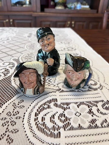3 Small Royal Doulton Toby Jugs