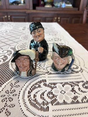 3 Small Royal Doulton Toby Jugs
