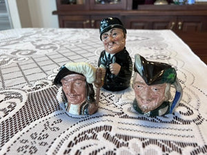 3 Small Royal Doulton Toby Jugs
