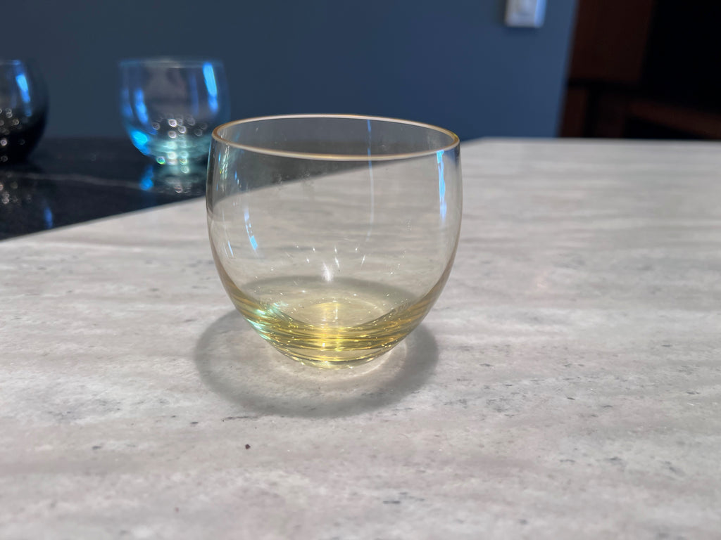 Set of 3 Moser Coloured Culbuto Small Tumbler Glasses- 2.5"