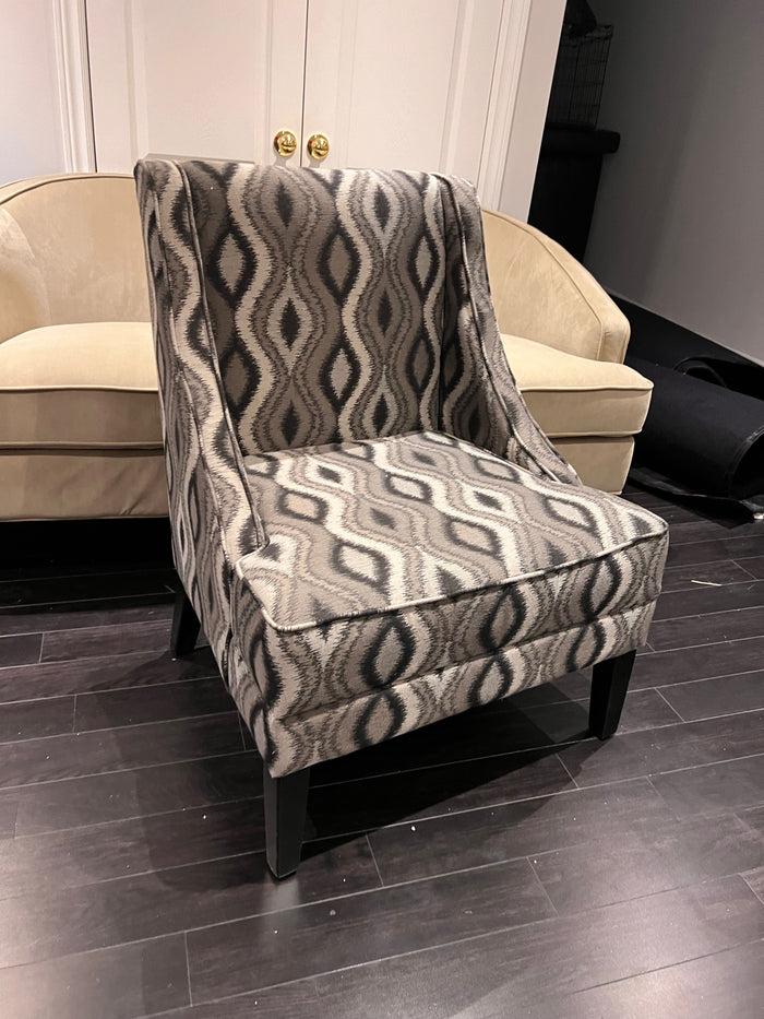 Patterned Upholstered Accent Chair